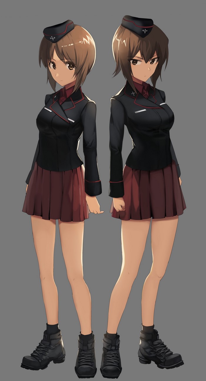 Maho and Miho Nishizumi from Girls und Panzer