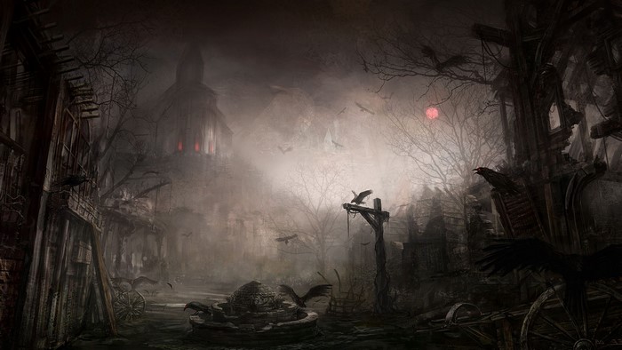 Diablo III Tristram fantasy art illustration
