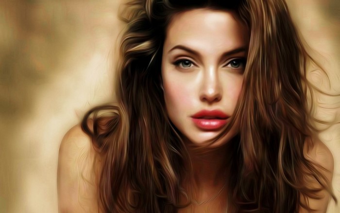 Angelina Jolie fantasy art portrait