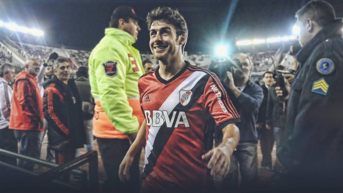Pablo Aimar of River Plate on the field