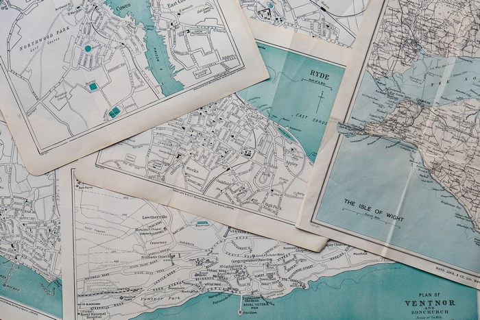 Maps of the Isle of Wight, Ventnor, and Bonchurch