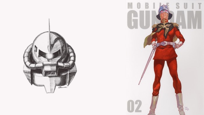 Char Aznable from Mobile Suit Gundam and Zaku head