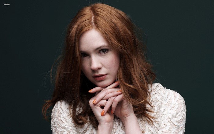 Karen Gillan closeup portrait