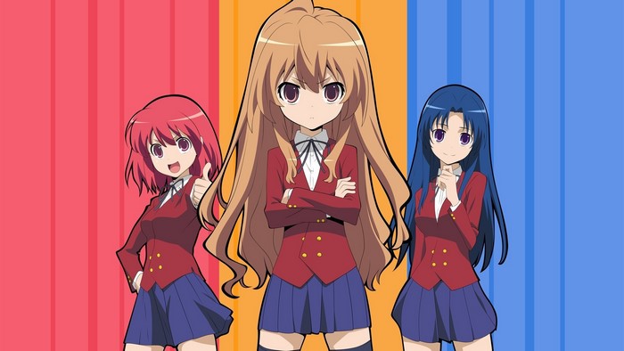 Toradora! Aisaka Taiga, Kushieda Minori, and Kawashima Ami