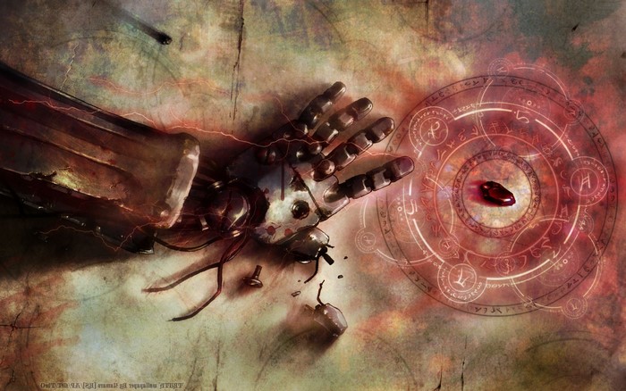 Fullmetal Alchemist: Mechanical arm and Philosopher's Stone