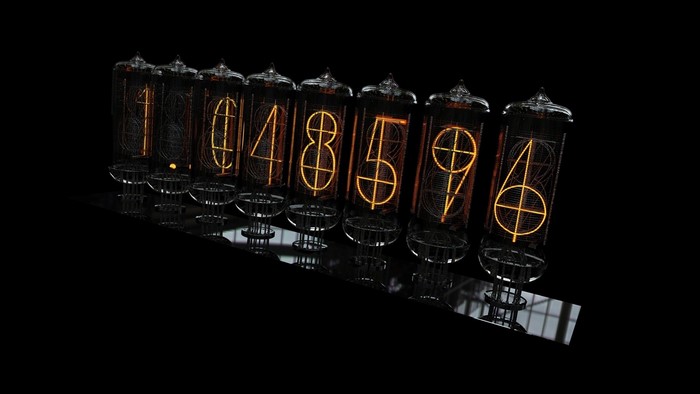 Steins;Gate Nixie Tubes Divergence Meter