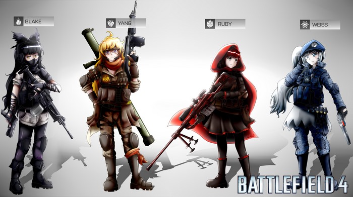 RWBY characters in Battlefield 4 style