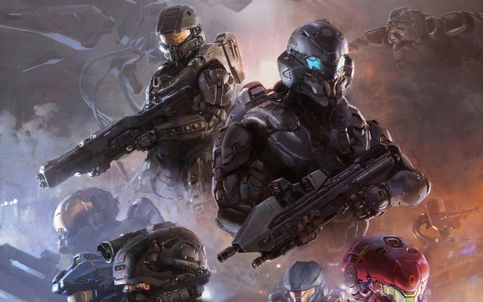 Artwork of soldiers from Halo 5 Guardians