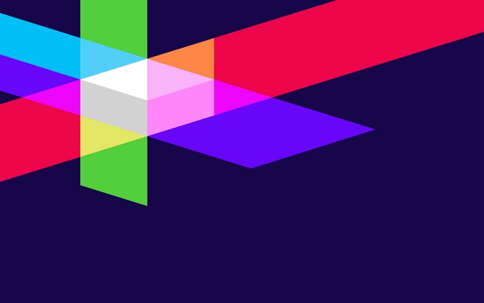 Abstract geometric pattern with overlapping colorful shapes