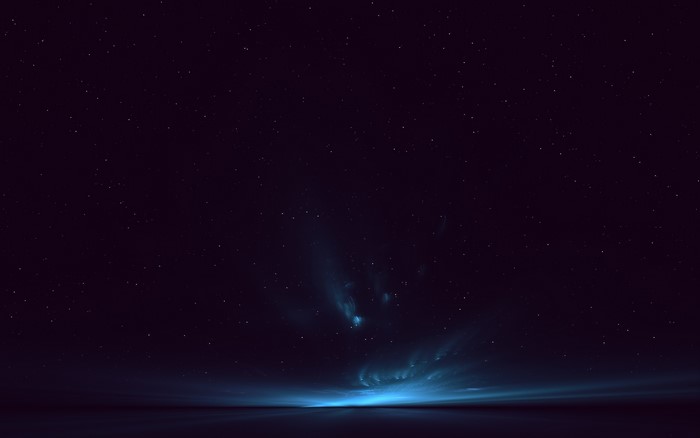 Night sky with aurora and stars