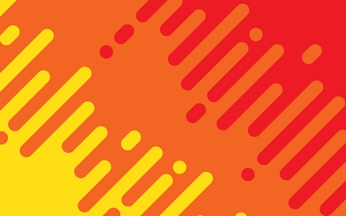Orange and yellow diagonal rounded line pattern