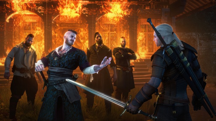 Geralt of Rivia and Olgierd von Everec in The Witcher 3: Wild Hunt