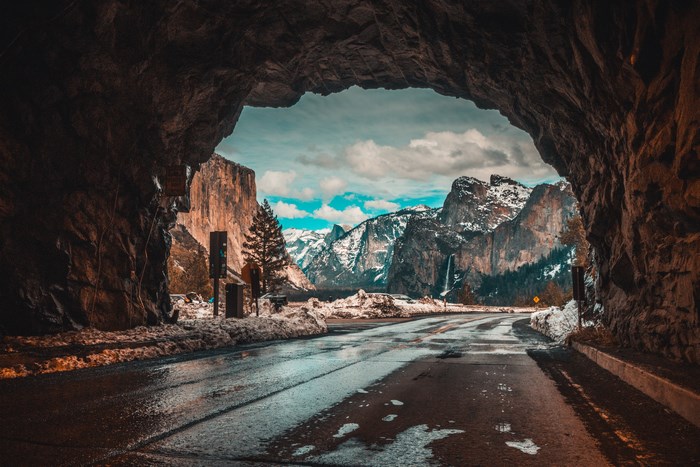Tunnel View Yosemite National Park in Winter