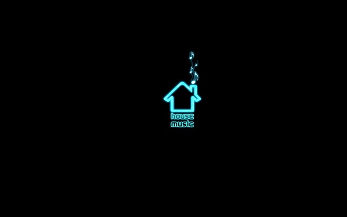 House music logo with musical notes