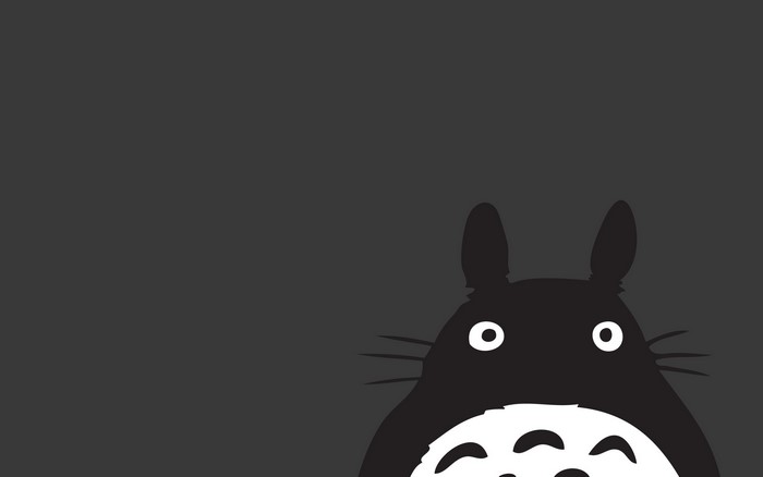 Minimalist Silhouette of Totoro from My Neighbor Totoro