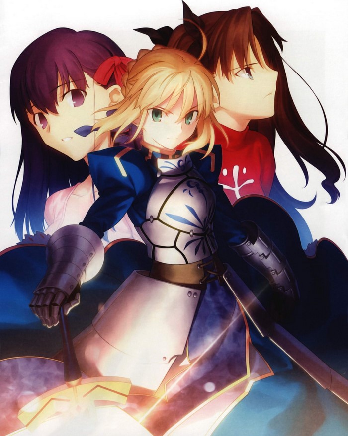 Saber, Sakura, and Rin from Fate Series