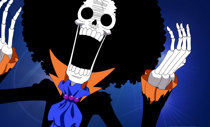 One Piece Character Brook with Afro and Open Mouth