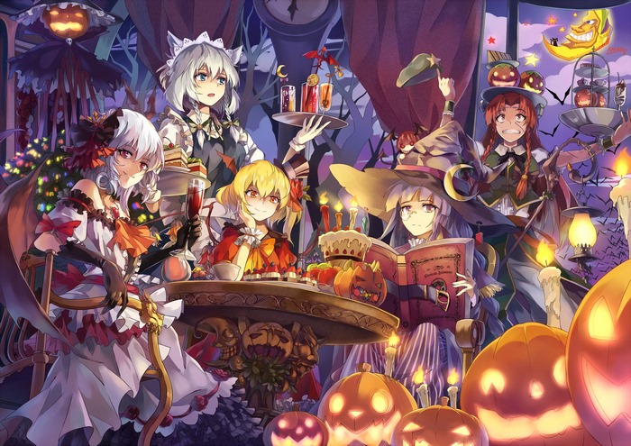 Touhou Project Halloween Party with Characters