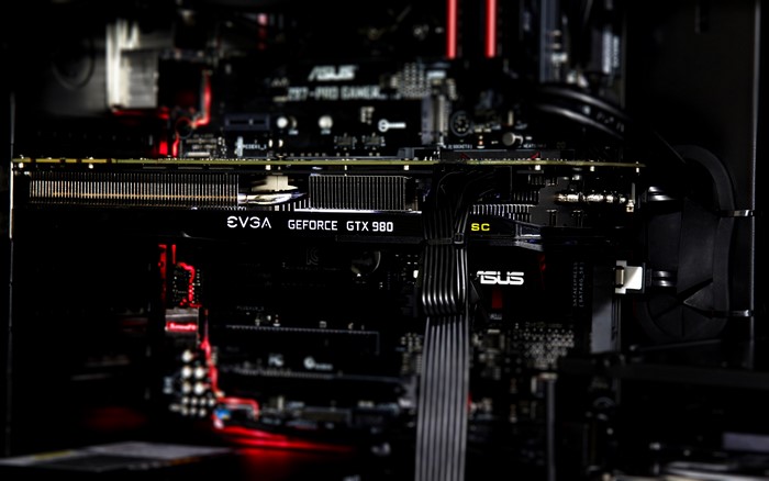 EVGA GeForce GTX 980 graphics card in a PC