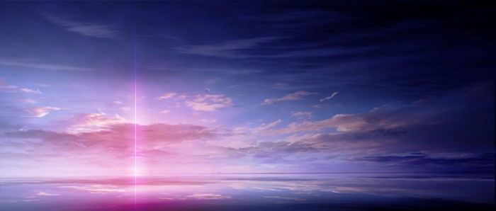 Digital artwork of a surreal sunset over the sea