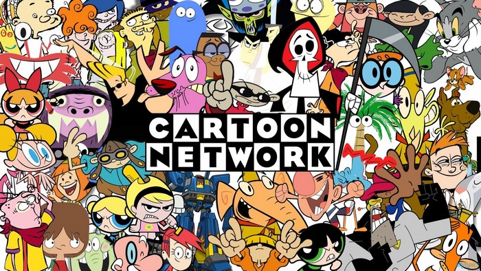 Cartoon Network characters collage with Dexter, Powerpuff Girls, Courage