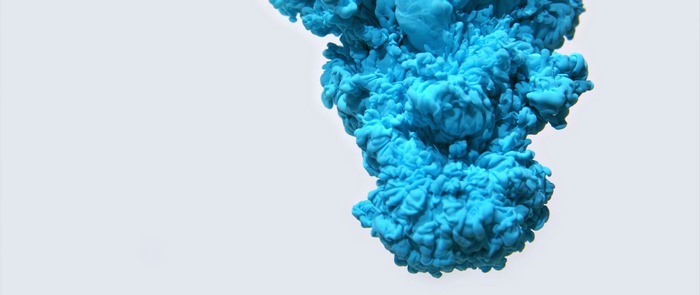 Abstract blue liquid explosion