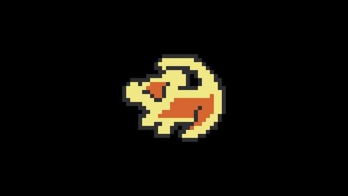 Simba pixel art from The Lion King