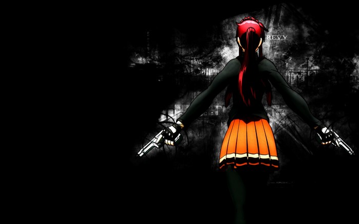 Revy from Black Lagoon with two guns