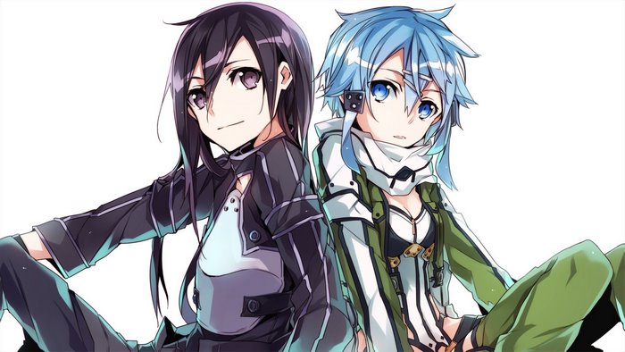 Kirigaya Kazuto and Asada Shino from Sword Art Online