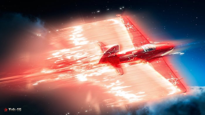 Yakovlev Yak-15 fighter jet in flight