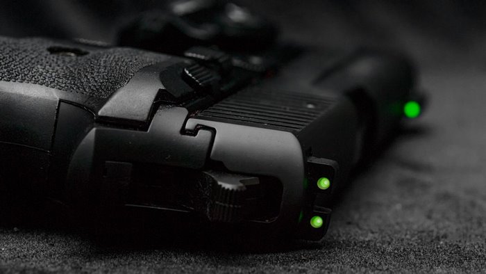 Sig Sauer P226 pistol with night sights
