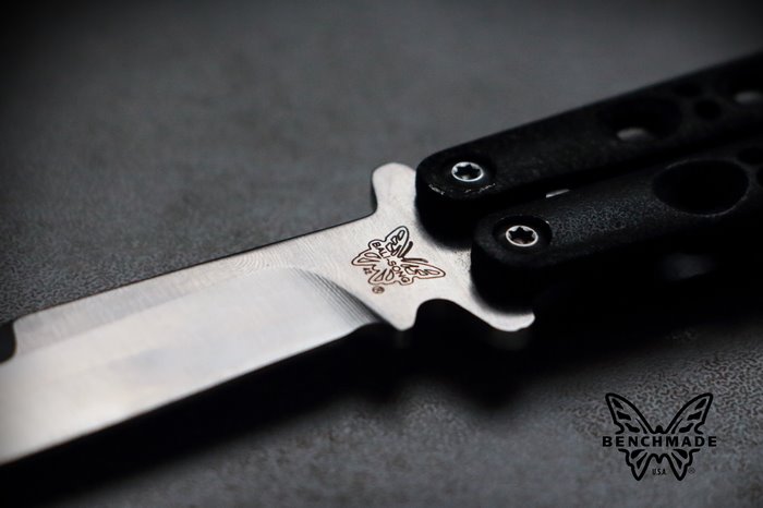 Benchmade butterfly knife with logo