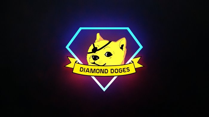 Diamond Doges logo with Doge character