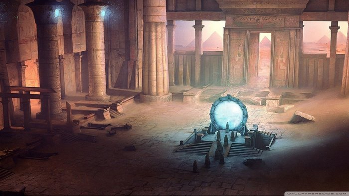 Stargate in ancient Egyptian ruins