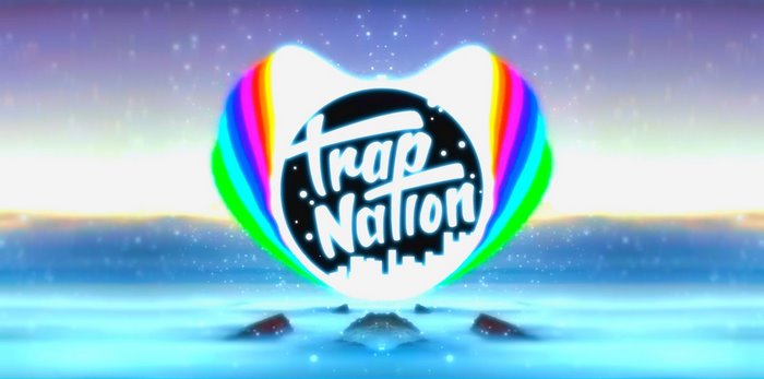Trap Nation logo with rainbow heart