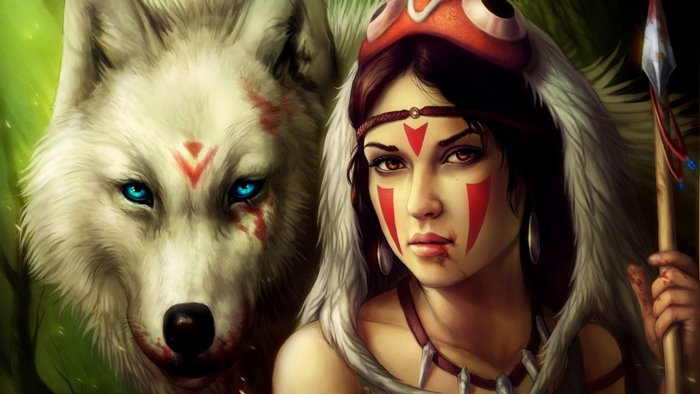San and Moro from Princess Mononoke