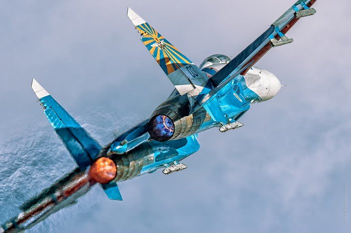 Sukhoi Su-27 fighter jet in flight