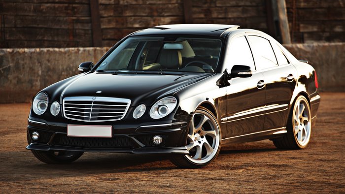 Black Mercedes-Benz E-Class Kleemann tuned sedan