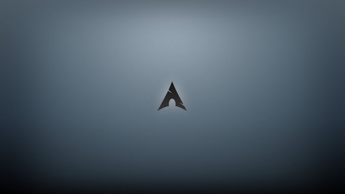 Arch Linux logo on a gradient background