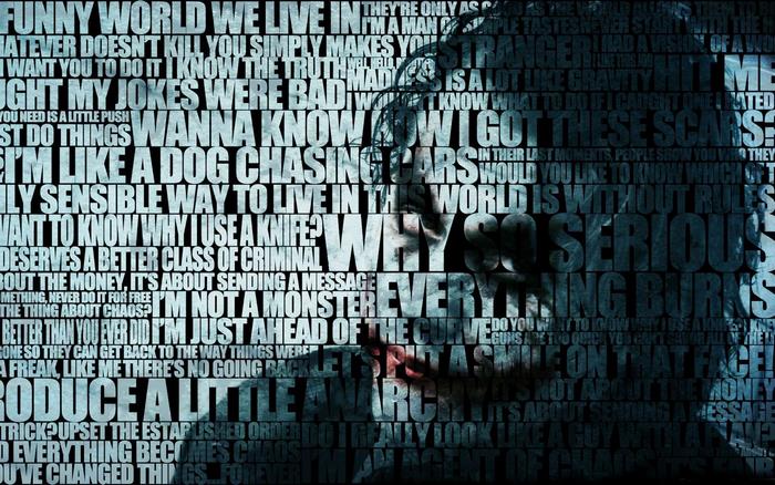 The Joker Typography from The Dark Knight