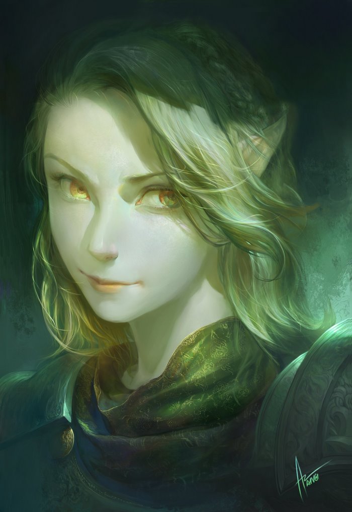 Fantasy art portrait of an elf