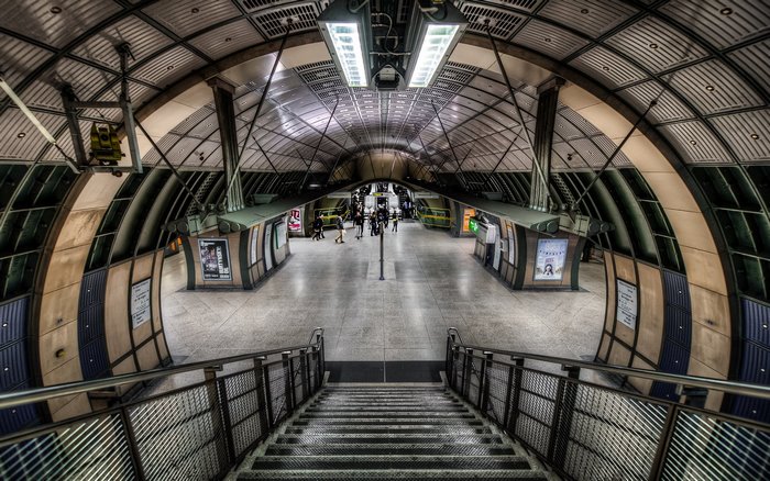 London Underground train station interior