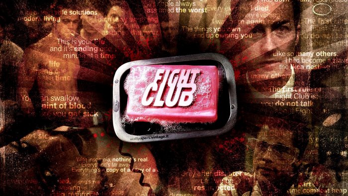 Fight Club movie poster with quotes