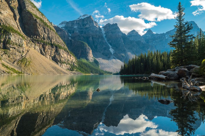 Moraine Lake and Mountains in Banff National Park, Canada