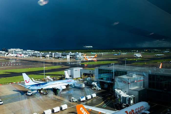 TUI Airplane at Gatwick Airport Terminal 4K