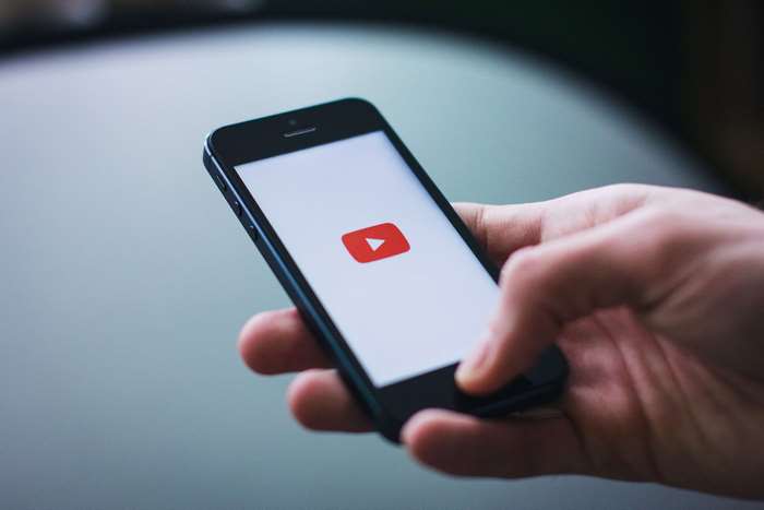 iPhone displaying YouTube app