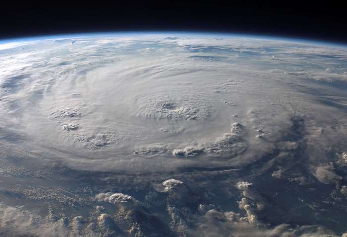 Hurricane viewed from outer space