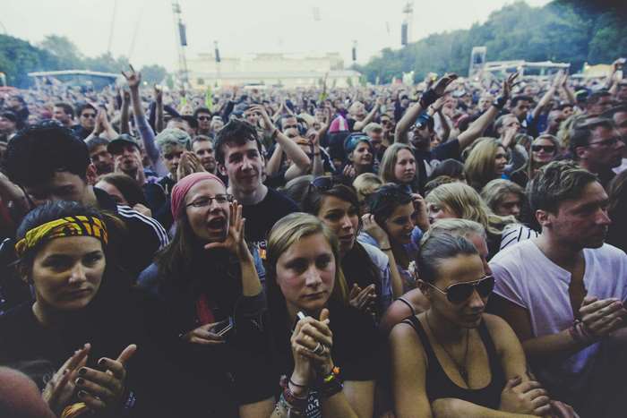 Crowd of people at an outdoor concert