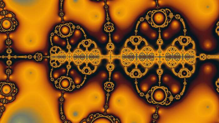 Fractal pattern with orange and black colors