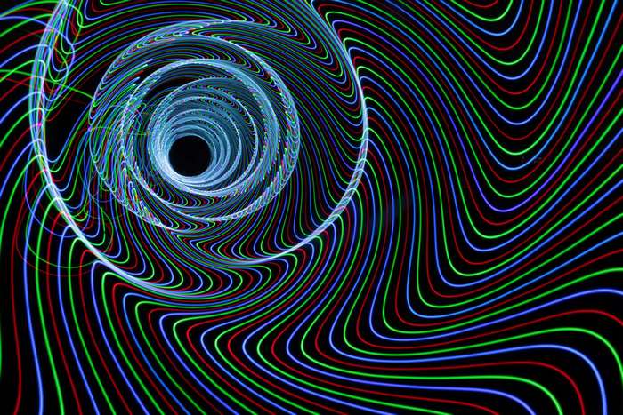 Light painting abstract tunnel 4K
